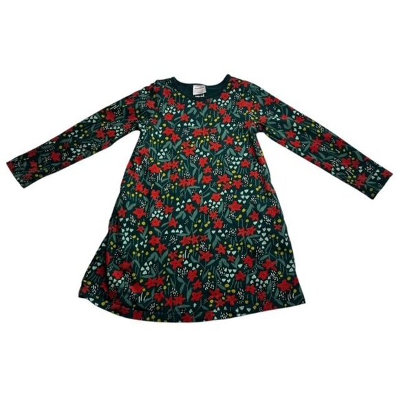 Hanna Andersson Other - Hanna Andersson Holiday Print Dress in Cotton Jersey Size 5